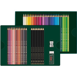 Polychromos & Pitt Graphite Matt Set 40 Farveblyanter + 8 Grafitblyanter i gruppen Penne / Kunstnerpenne / Farveblyanter  hos Pen Store (134071)