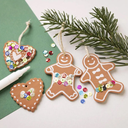 DIY Gingerbread dekoration vedhæng 7 stk i gruppen Hobby & Kreativitet / Højtider og sæsoner / Julekrea hos Pen Store (134133)