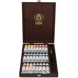 Horadam Aquarell Wooden Box 24x15 ml i gruppen Kunstnerartikler / Kunstnerfarver / Akvarelmaling hos Pen Store (134340)