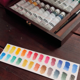 Horadam Aquarell Wooden Box 24x15 ml i gruppen Kunstnerartikler / Kunstnerfarver / Akvarelmaling hos Pen Store (134340)