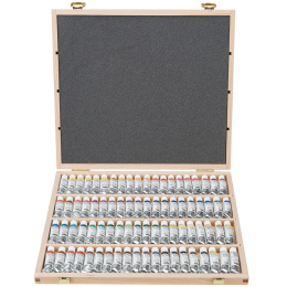 Horadam Aquarell Wooden Box 80x5 ml i gruppen Kunstnerartikler / Kunstnerfarver / Akvarelmaling hos Pen Store (134341)