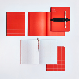 Notebook Break The Grid L Light - Red i gruppen Papir & Blokke / Skriv og noter / Notesbøger hos Pen Store (134351)