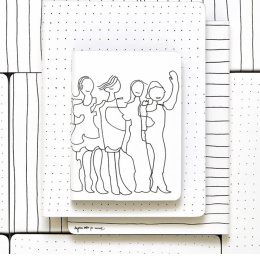 Notebook Graphic S - Friends by Myriam Beltz i gruppen Papir & Blok / Skriv og noter / Notesbøger hos Pen Store (134357)