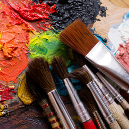 Akryl sæt 24 farver (59 ml) + 12 pensler i gruppen Kunstnerartikler / Kunstnerfarver / Akrylmaling hos Pen Store (134423)