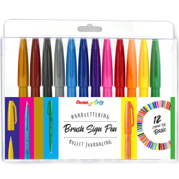 Brush Sign Pen 12-sæt Basic colours i gruppen Penne / Kunstnerpenne / Tusser hos Pen Store (134578)