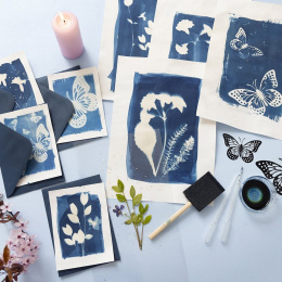 DIY-kit Cyanotype Lav dine egne cyanotryk i gruppen Hobby & Kreativitet / Teknikker / Cyanotypi hos Pen Store (134599)