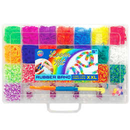 Loom bands XXL-sæt + opbevaringsboks i gruppen Kids / Sjovt og lærerigt / Smykker og perler / DIY-sæt hos Pen Store (134890)