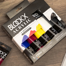 Akrylsæt Set Primaries 5x120 ml i gruppen Kunstnerartikler / Kunstnerfarver / Akrylmaling hos Pen Store (134965)