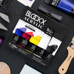 Akrylsæt Set Primaries 5x120 ml i gruppen Kunstnerartikler / Kunstnerfarver / Akrylmaling hos Pen Store (134965)