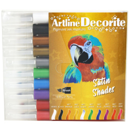 Decorite Brush Marker 10-pak Satin i gruppen Penne / Kunstnerpenne / Penselpenne hos Pen Store (134999)