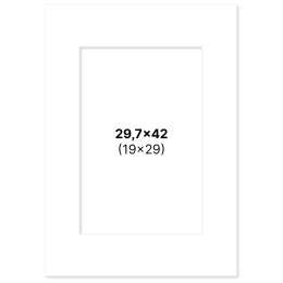 Passepartout Hvid 29,7x42 A3 i gruppen Hobby & Kreativitet / Organisere / Rammer / Passepartout hos Pen Store (135109)