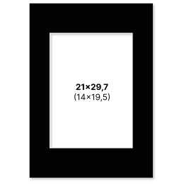 Passepartout Sort 21x29,7 cm A4 i gruppen Hobby & Kreativitet / Organisere / Rammer / Passepartout hos Pen Store (135118)