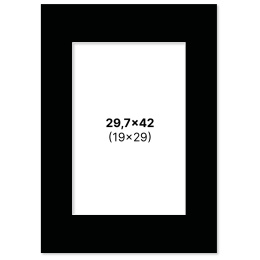 Passepartout Sort 29,7x42 cm A3 i gruppen Hobby & Kreativitet / Organisere / Rammer / Passepartout hos Pen Store (135121)