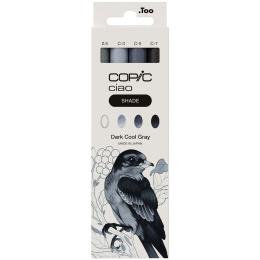 Ciao Shade Set Dark Cool Gray 4-pak i gruppen Penne / Kunstnerpenne / Illustrationmarkers hos Pen Store (135146)