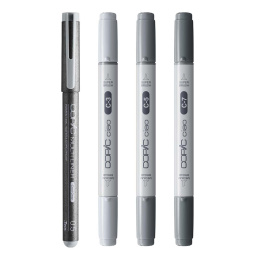 Ciao Shade Set Dark Cool Gray 4-pak i gruppen Penne / Kunstnerpenne / Illustrationmarkers hos Pen Store (135146)