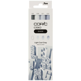 Ciao Shade Set Light Cool Gray 4-pak i gruppen Penne / Kunstnerpenne / Illustrationmarkers hos Pen Store (135147)