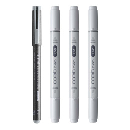 Ciao Shade Set Light Cool Gray 4-pak i gruppen Penne / Kunstnerpenne / Illustrationmarkers hos Pen Store (135147)