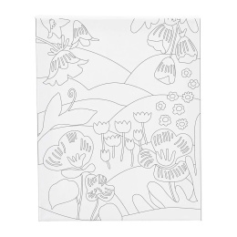 Lærred med tryk 24x30cm 360g Blomstrende landskab i gruppen Kids / Farve og maling til børn / Maletilbehør til børn hos Pen Store (135415)