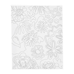 Lærred med tryk 24x30cm 360g Blomster i gruppen Kids / Farve og maling til børn / Maletilbehør til børn hos Pen Store (135416)
