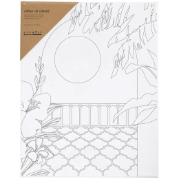 Lærred med tryk 24x30cm 360g Solrig terrasse i gruppen Kunstnerartikler / Studie / Malerlærreder / Malerlærred akrylfarve hos Pen Store (135418)