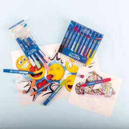 Turbo Pro Dual Tip Marker Pen 5-sæt Pastel i gruppen Penne / Kunstnerpenne / Akvarelmarkers hos Pen Store (135470)