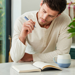 IM Rituals Blue/Chrome Fyldepen i gruppen Penne / Fine Writing / Fyldepenne hos Pen Store (135479_r)