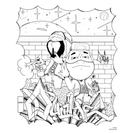 American Graffiti Coloring Book i gruppen Hobby & Kreativitet / Bøger / Malebøger til voksne hos Pen Store (135491)
