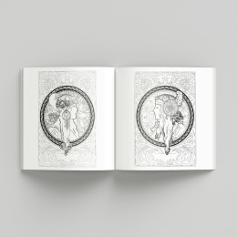 Alphonse Mucha Coloring Book i gruppen Hobby & Kreativitet / Bøger / Malebøger til voksne hos Pen Store (135494)