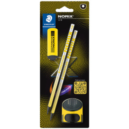 Skolesæt Norix Blyanter + tilbehør Yellow i gruppen Kids / Børnepenne / Skrivestifter til børn hos Pen Store (135511)