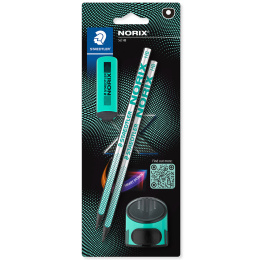 Skolesæt Norix Blyanter + tilbehør Green i gruppen Kids / Børnepenne / Skrivestifter til børn hos Pen Store (135513)
