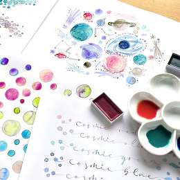 Gansai Tambi Akvarel sæt 5 stk Granulating Colors 2 i gruppen Kunstnerartikler / Kunstnerfarver / Akvarelmaling / Akvarelfarve i kop hos Pen Store (135537)