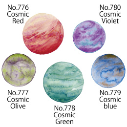 Gansai Tambi Akvarel sæt 5 stk Granulating Colors 2 i gruppen Kunstnerartikler / Kunstnerfarver / Akvarelmaling / Akvarelfarve i kop hos Pen Store (135537)