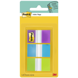 Post-it Index Tabs 25,4x43,2 mm 3 farver i gruppen Papir & Blok / Skriv og noter / Post-it og notesblokke hos Pen Store (135556)