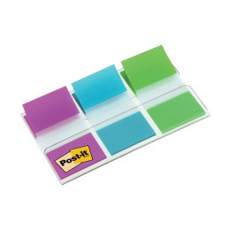 Post-it Index Tabs 25,4x43,2 mm 3 farver i gruppen Papir & Blok / Skriv og noter / Post-it og notesblokke hos Pen Store (135556)