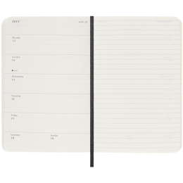 Kalender 18M WeekNote Soft Cover Pocket Black i gruppen Papir & Blok / Kalendere / 18 mdr kalendere hos Pen Store (135587)