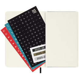 Kalender 18M WeekNote Soft Cover Pocket Black i gruppen Papir & Blok / Kalendere / 18 mdr kalendere hos Pen Store (135587)