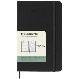 Kalender 18M WeekNote Hard Cover Pocket Black i gruppen Papir & Blok / Kalendere / 18 mdr kalendere hos Pen Store (135590)
