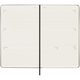 Kalender 18M Weekly Hard Cover Horisontell Large Black i gruppen Papir & Blok / Kalendere / 18 mdr kalendere hos Pen Store (135594)