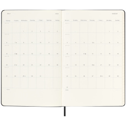 Kalender 18M Daily Hard Cover Large Black i gruppen Papir & Blok / Kalendere / 18 mdr kalendere hos Pen Store (135596)