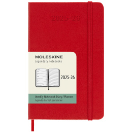 Kalender 18M WeekNote Hard Cover Pocket Red i gruppen Papir & Blok / Kalendere / 18 mdr kalendere hos Pen Store (135601)