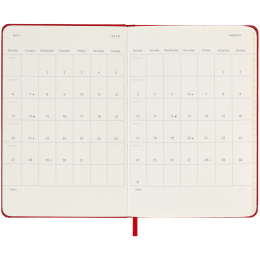 Kalender 18M WeekNote Hard Cover Pocket Red i gruppen Papir & Blok / Kalendere / 18 mdr kalendere hos Pen Store (135601)