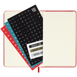 Kalender 18M WeekNote Hard Cover Pocket Red i gruppen Papir & Blok / Kalendere / 18 mdr kalendere hos Pen Store (135601)