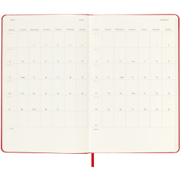 Kalender 18M WeekNote Hard Cover Large Red i gruppen Papir & Blok / Kalendere / 18 mdr kalendere hos Pen Store (135602)