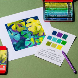 Neocolor II Aquarelle 50 Years Lush 10-sæt i gruppen Kunstnerartikler / Kunstnerfarver / Pastel / Vokspasteller hos Pen Store (135628)