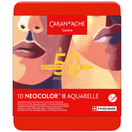 Neocolor II Aquarelle 50 Years Portrait 10-sæt i gruppen Kunstnerartikler / Kunstnerfarver / Pastel / Vokspasteller hos Pen Store (135629)