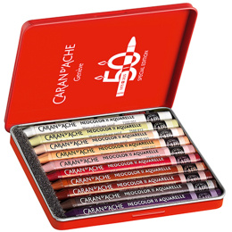 Neocolor II Aquarelle 50 Years Portrait 10-sæt i gruppen Kunstnerartikler / Kunstnerfarver / Pastel / Vokspasteller hos Pen Store (135629)