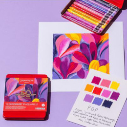 Neocolor II Aquarelle 50 Years Pop 10-sæt i gruppen Kunstnerartikler / Kunstnerfarver / Pastel / Vokspasteller hos Pen Store (135630)