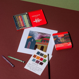 Neocolor II Aquarelle 50 Years Dark 10-sæt i gruppen Kunstnerartikler / Kunstnerfarver / Pastel / Vokspasteller hos Pen Store (135632)