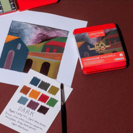 Neocolor II Aquarelle 50 Years Dark 10-sæt i gruppen Kunstnerartikler / Kunstnerfarver / Pastel / Vokspasteller hos Pen Store (135632)