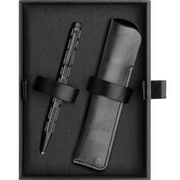 Ecridor Black Lines Sæt Kuglepen og Læderetui i gruppen Penne / Fine Writing / Kuglepenne hos Pen Store (135641)